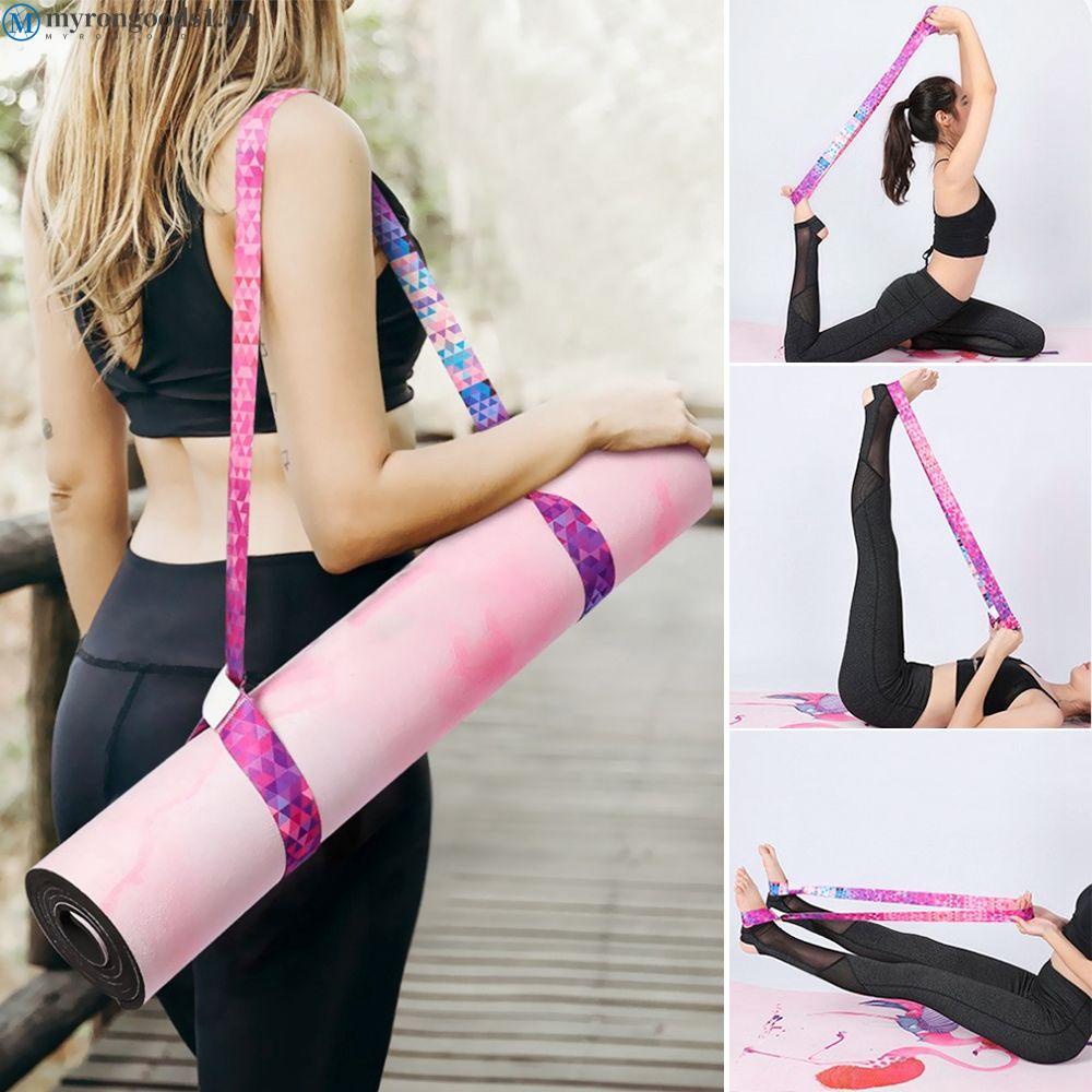 Dây đeo thảm tập Yoga/tập vai thể dục co giãn nhiều màu có thể điều chỉnh tiện dụng