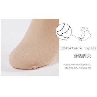 Vớ dài trung bình chất liệu lụa màu trơn cho nữ