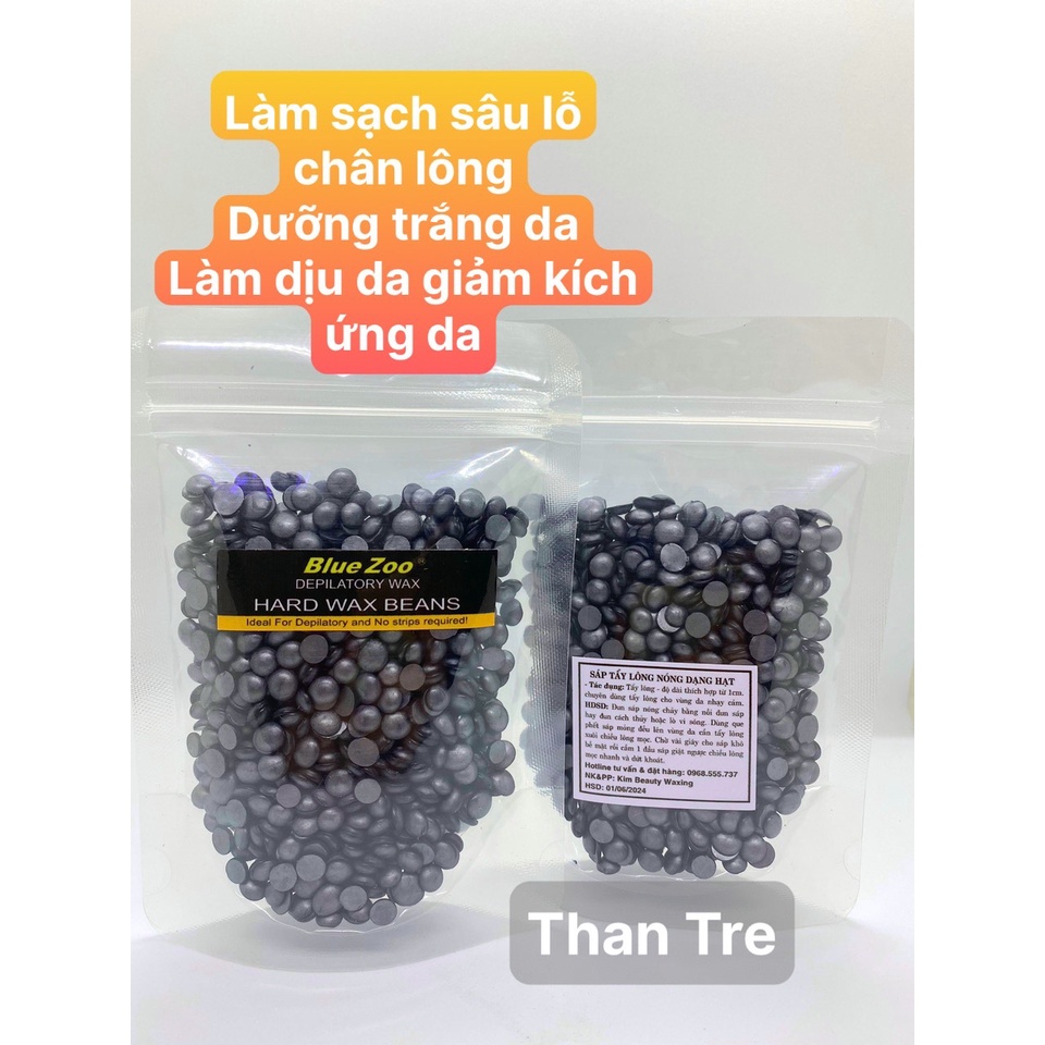 100g Sáp wax lông Bluezoo Retro  Premier Than tre dưỡng trắng da và ngăn ngừa kích ứng trên da