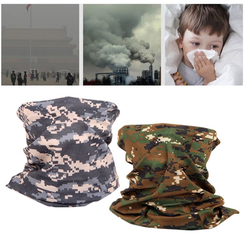 Khăn Choàng Che Mặt Không Đường May Họa Tiết Rằn Ri Unisex