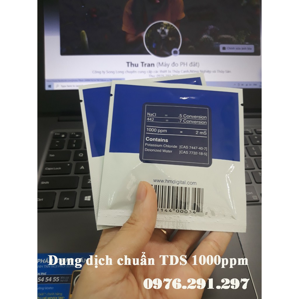 Dung dịch hiệu chuẩn TDS 1000 ppm - HMD Mỹ