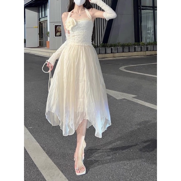 Chân Váy Midi Dáng Dài Thiết Kế Lượn Sóng Trendy