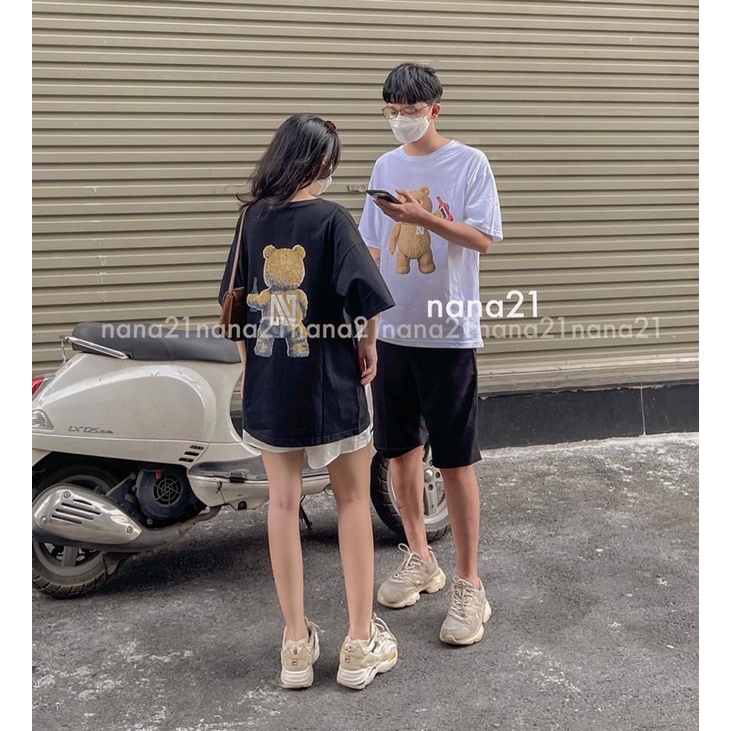 [SIEU SALE] Phông 3D chú gấu nâu Ulzzang unisex ( hàng có sẵn)
