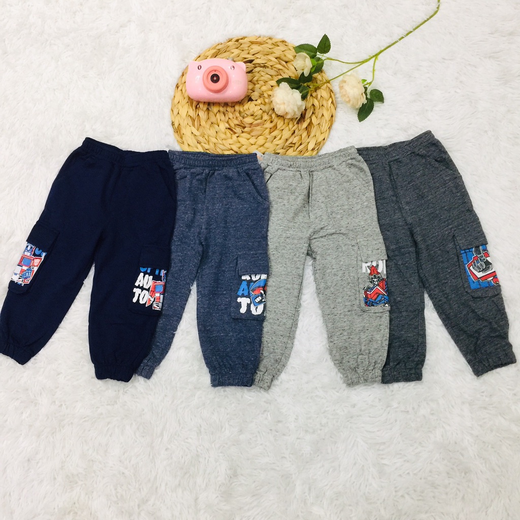 Quần dài cho bé trai thu đông chất cotton dày dặn size 2-6Y Dokma sale DQ788S Lamiha