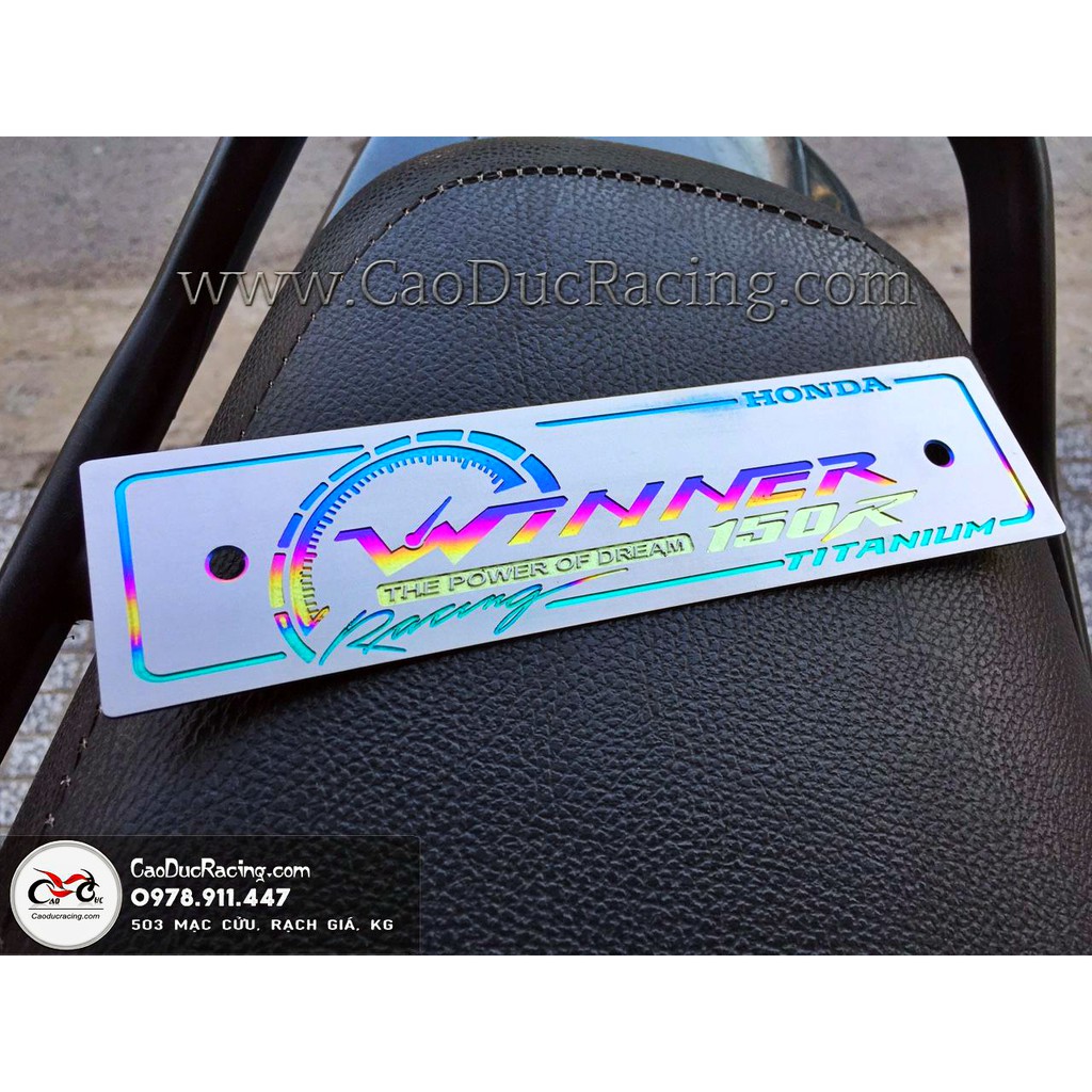 Bảng tên Titan Winner - bảng tên titanium winner - điện phân 7 sắc chữ winner