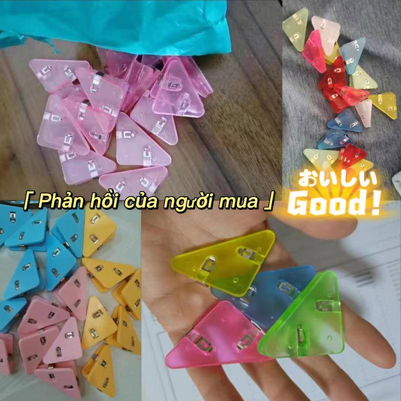 ⭐ iLado ⭐ 【1 PC】 Kẹp tài liệu mini Tam giác kẹp giữ Kẹp Bướm kẹp nhựa Văn phòng phẩm trong suốt nhiều màu màu đặc Học Sinh kẹp giấy đồ dùng học tập Acrylic Tiện Dụng Cho Học Sinh cho trường học văn phòng dễ thương