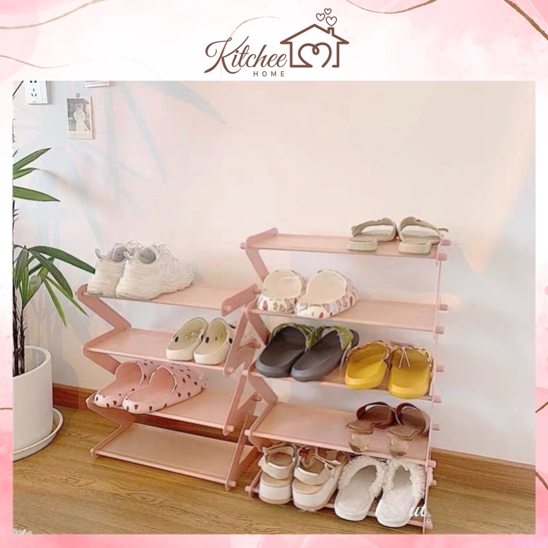 Kệ Giày Dép, Kệ Giày Dép ZicZac 5 Tầng Tiện Dụng Đa Năng Kiểu Dáng Đẹp Phù Hợp Với Decor
