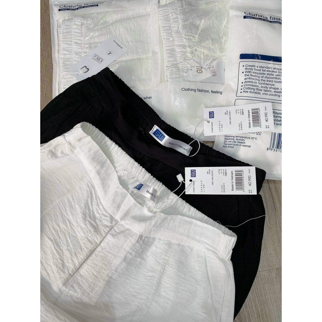 Quần Ống rộng nữ lưng cao - Quần đũi GU xuất Nhật hàng mới hot đẹp | BigBuy360 - bigbuy360.vn