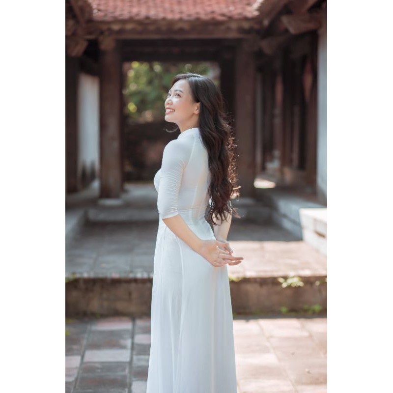 Áo dài nữ ⚡ FREESHIP ⚡Áo dài trắng học sinh 4 tà đẹp vải chifon chính phẩm hàng thời trang cao cấp
