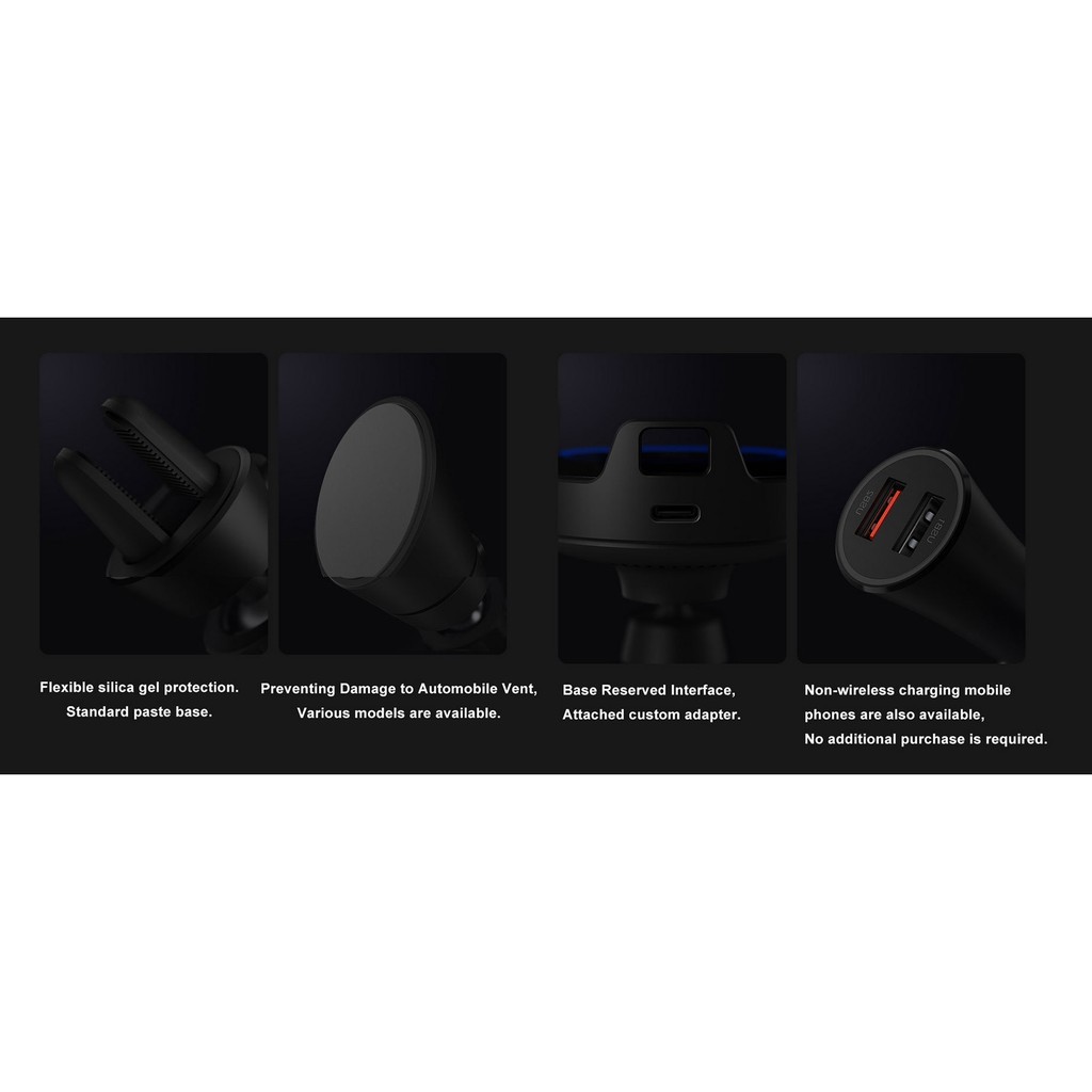 Giá đỡ điện thoại | Kẹp điện thoại xiaomi WCJ02ZM trên ô tô kiêm sạc chính hãng | BH 6 tháng | BigBuy360 - bigbuy360.vn