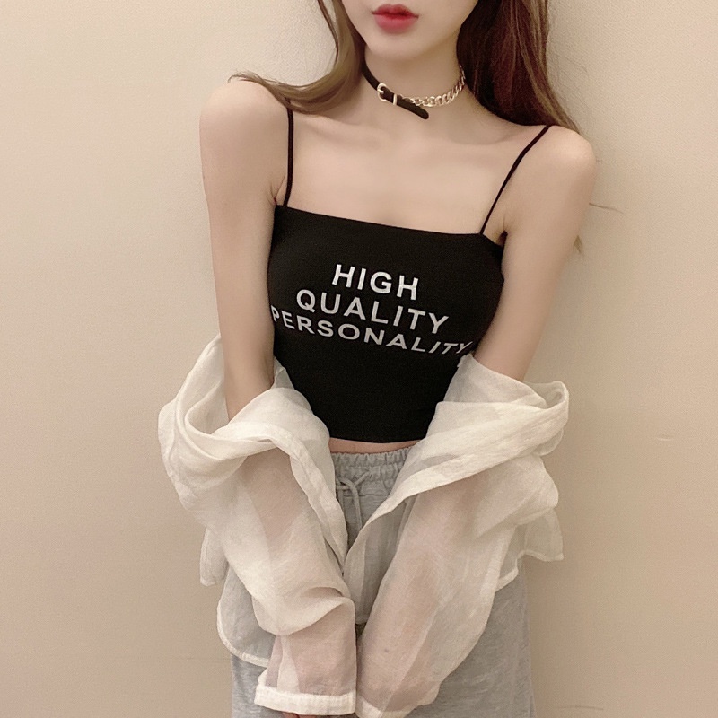 Áo bra 2 dây su mềm mát High Q dáng croptop cực hịn có đệm ngực