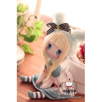 Đồ trang trí thêu tay NHỒI BÔNG / diy thêu BÚP BÊ ALICE/ DOLL HANDMADE GÓI VẬT LIỆU TỰ LÀM/ BÁCH HÓA NA NA