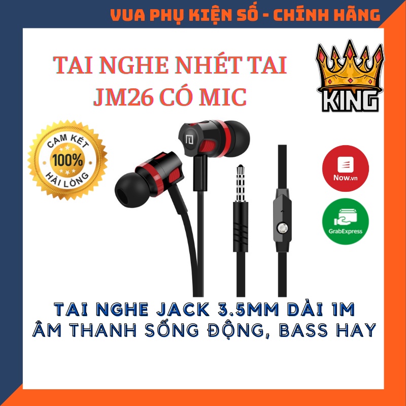 💥HOT💥 Tai nghe nhét tai Earphone Langsdom JM26 Super Bass Earphone có Mic cho iPhone / Laptop / Android / Máy Nghe Nhạc