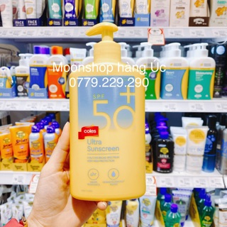 Kem chống nắng Coles 500ml thanh lý date 2025