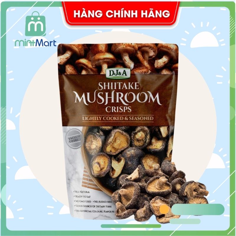 [9/2022] Nấm Hương Sấy Giòn DJ&amp;A - Snack Nấm Sấy Nhập Khẩu Úc Gói 225gr