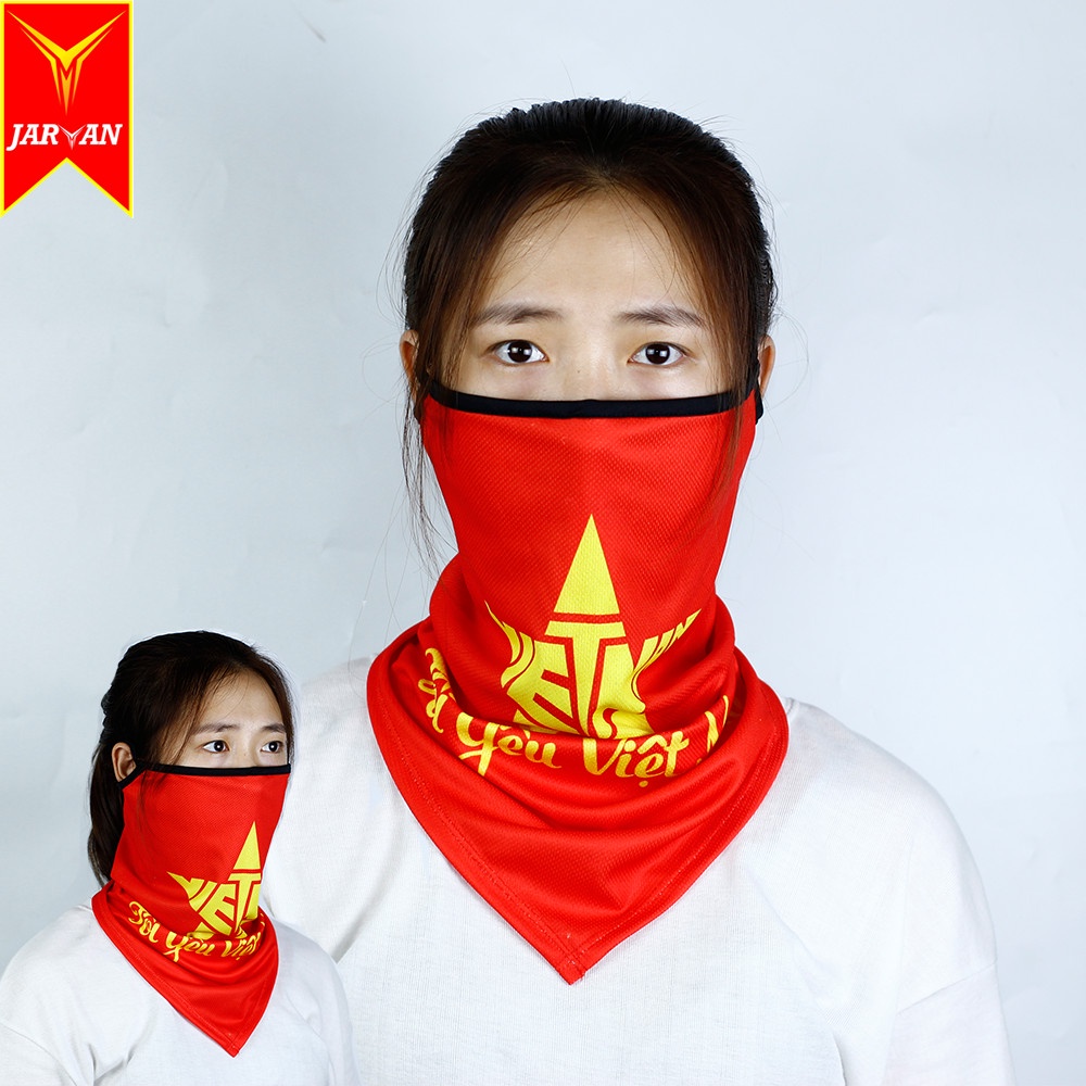 Khăn đa năng hở tai thun cotton mẫu cờ VM