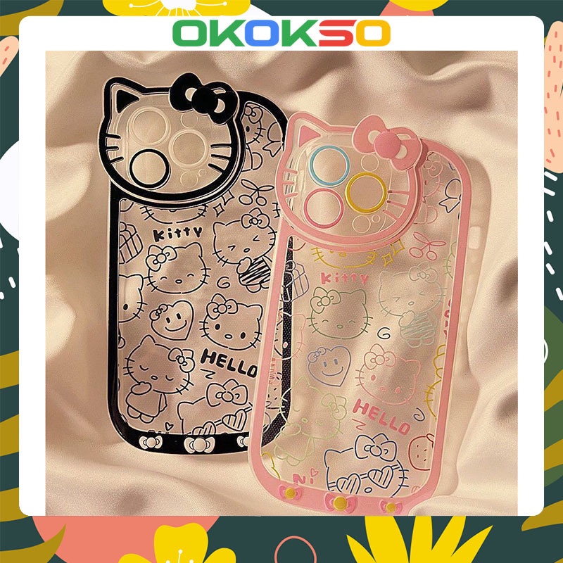Suitable for iPhone case 13pro max/12pro new cartoon full screen Hello Kitty anti-fall phone case soft shell 11 couple models