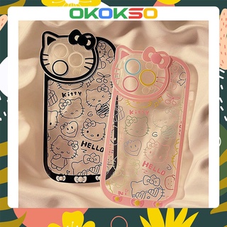 Suitable for iPhone case 13pro max/12pro new cartoon full screen Hello Kitty anti-fall phone case soft shell 11 couple models
