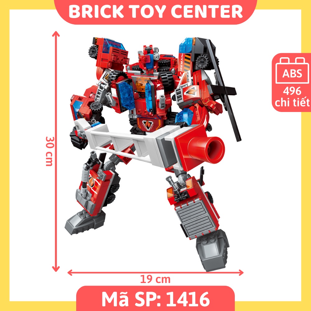 Đồ chơi lắp ráp robot Qman mô hình người máy biến hình 6 trong 1 chiến binh bảo vệ thế giới