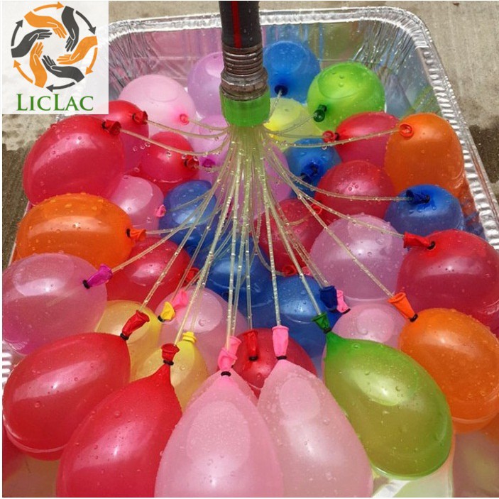 Bộ 111 Bong Bóng Nước Magic Ballons Bơm SIÊU NHANH - Chơi Siêu Vui Nhộn - Nhiều Màu sắc