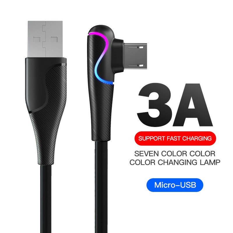 ANDROID Dây Cáp Sạc Nhanh 1.2m / 2m 7 Màu 3a Max