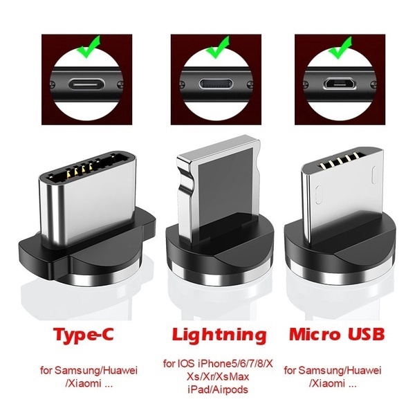 Dây cáp sạc nhanh cho iPhone / Android có đèn LED nhiều màu