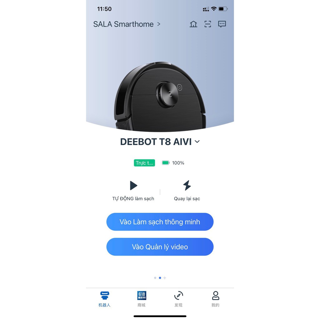 Tài khoản Ecovacs Home cho Robot hút bụi lau nhà Ecovacs Deebot