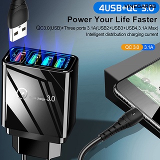 Củ Sạc Nhanh 4 Cổng Usb 48w Qc3.0