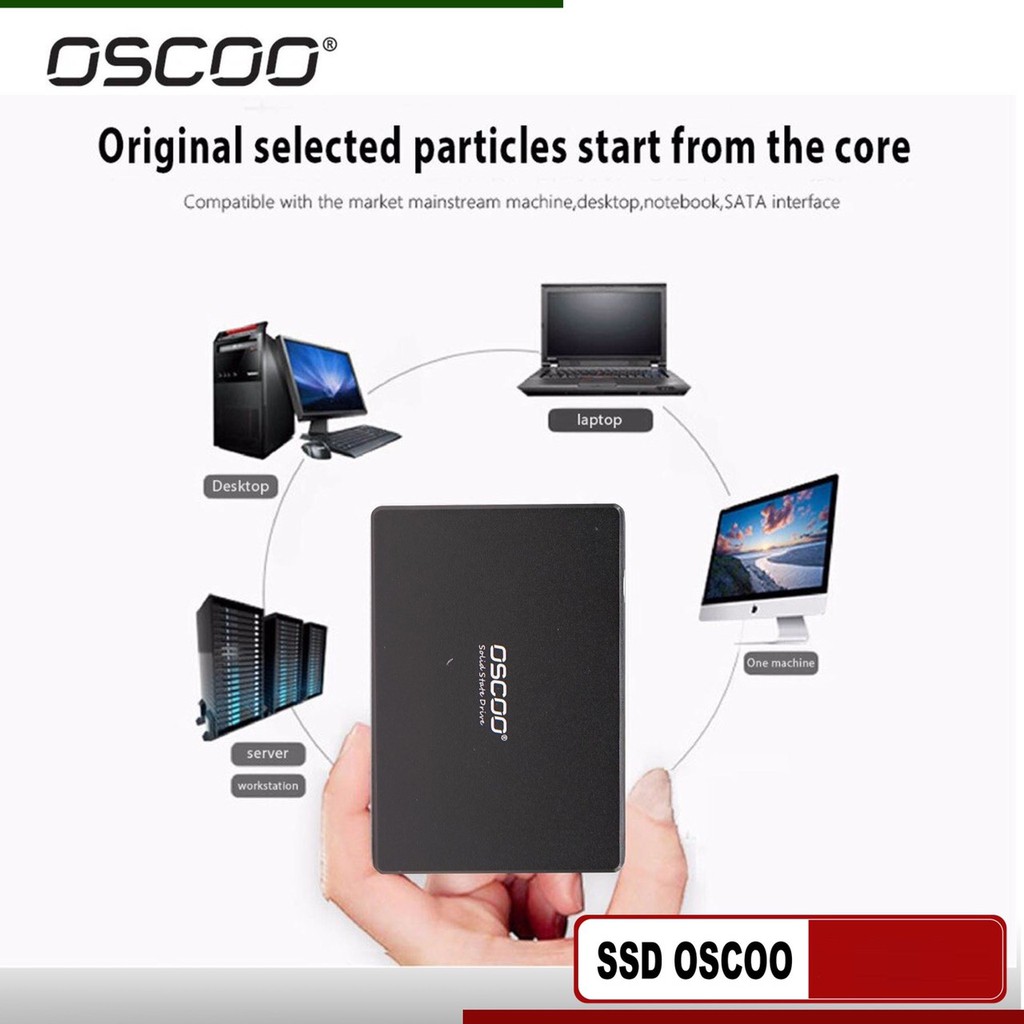 Ổ cứng SSD OSCOO 240GB SATA III 2.5-inch - tốc độ đọc 520MB/s (Đen)