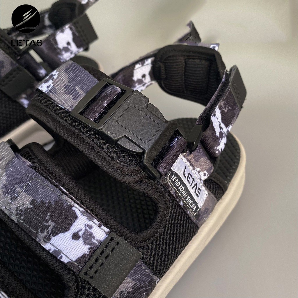 Sandal Unisex Letas D1003 Đen Camo