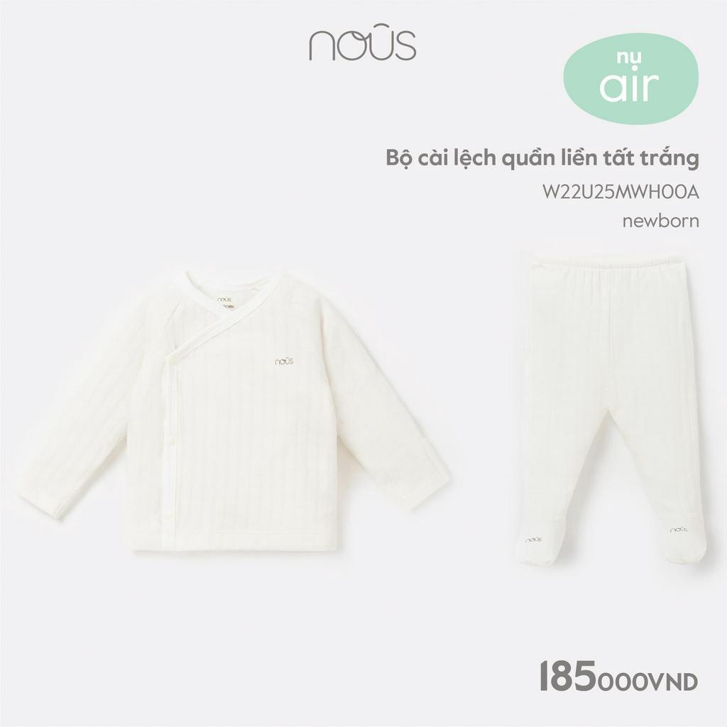 Nous - Bộ cài lệch liền tất sơ sinh cho bé trai bé gái