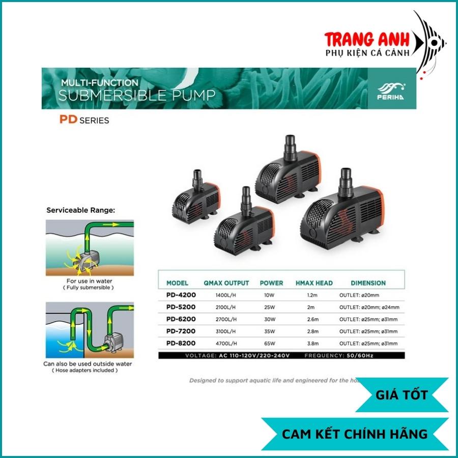 Máy bơm Periha PD 4200, 5200, 6200, 7200, máy bơm hồ cá thế hệ mới, tiết kiệm điện