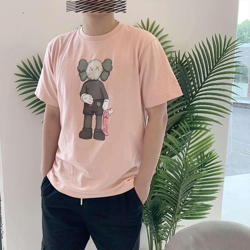 Áo thun tay ngắn in chữ Sesame Street &amp; kaws