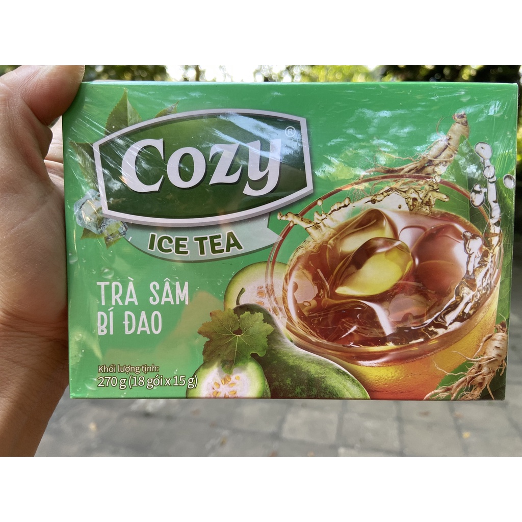 TRÀ COZY ICE TEA HÒA TAN CHANH DÂY 270G ( 18 gói x 15g)