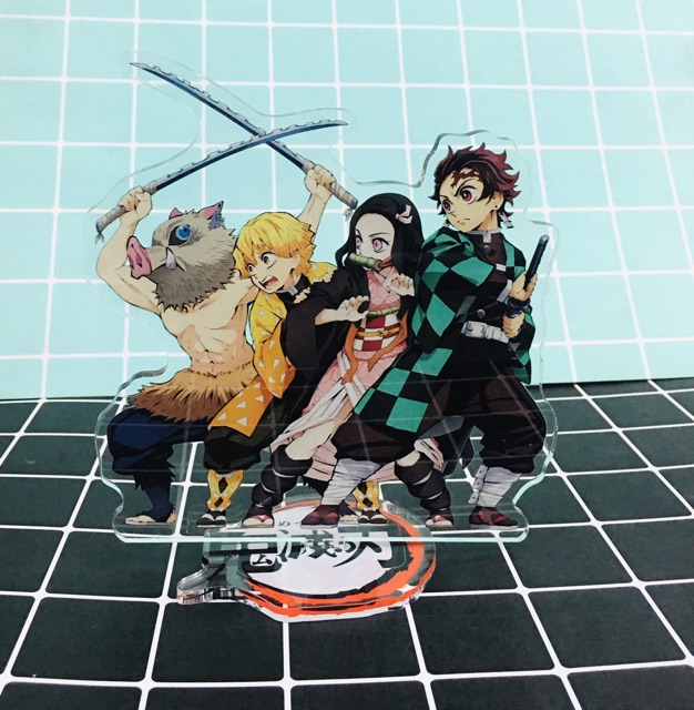 Tượng mô hình anime kimetsu no yaiba chất liệu mica trong