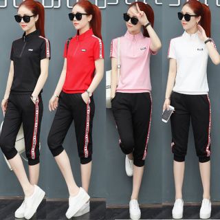 Bộ đồ thể thao lửng logo STT395