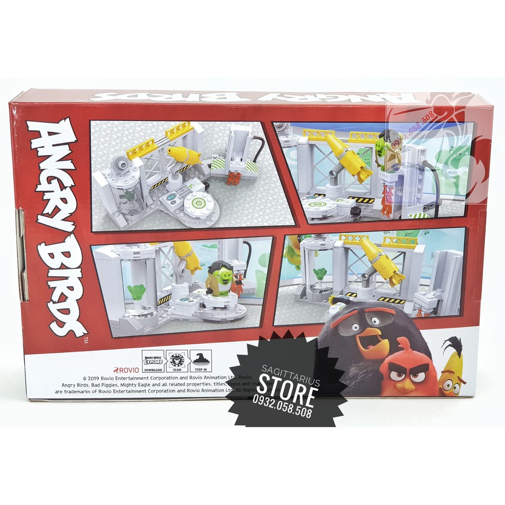 Combo 3 Hộp Lego Angry Birds Lắp Ráp Tàu Ngầm , Phòng Nghiên Cứu & Khu Nghĩ Dưỡng ( 330 Mảnh )