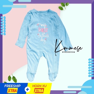 George xanh my first father's day - sleepsuit cho bé gái - body ngủ cho bé