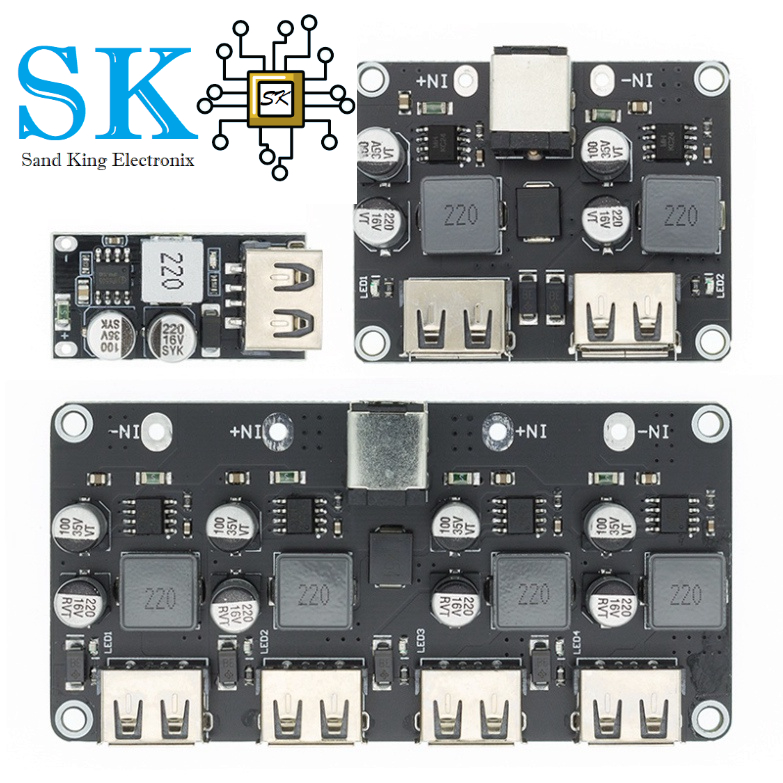 Mô Đun Hạ Áp QC3.0 QC2.0 USB DC-DC 6-32V 9V 12V 24V Sang 5V