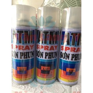 Sơn lọ xịt ATM SPRAY ,sơn phun mọi vật liệu, có bảng màu lựa chọn