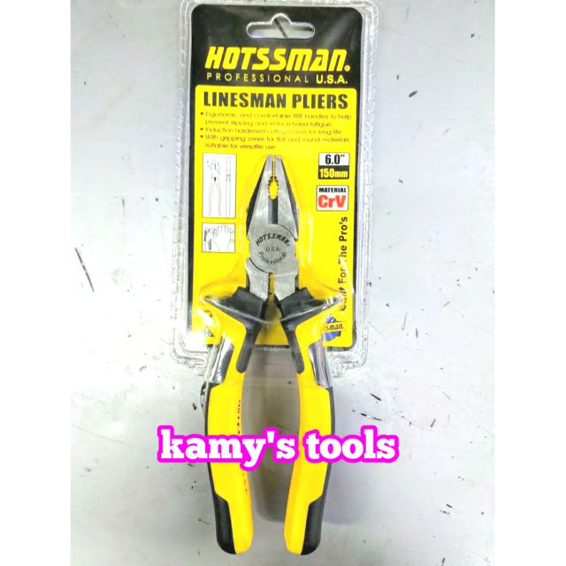 Kìm Điện Hotssman Cr-V 6” 7” 8”, Kiềm Điện, Kềm Điện