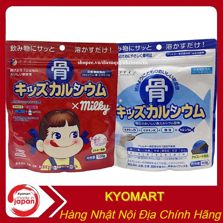 Bột Bone's Calcium for kids túi 140g bổ sung calcium canxi xương cá tuyết Nhật Bản