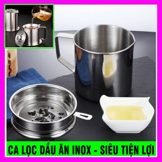 ( Siêu Đẹp ) CA LỌC DẦU ĂN INOX - 1200ml, siêu tiện lợi bền đẹp