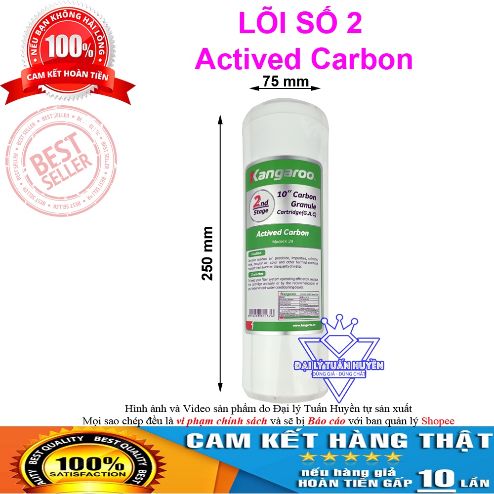 Bộ lõi lọc nước 123 Kangaroo chính hãng