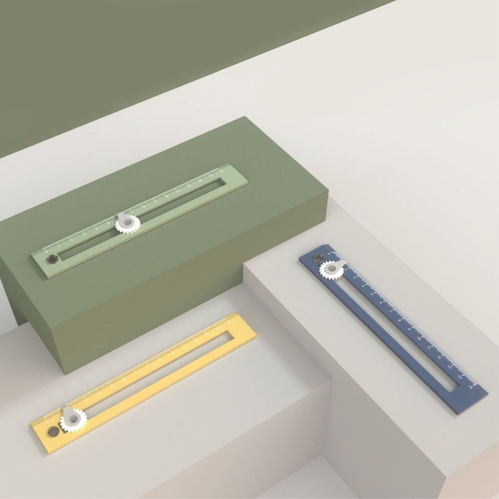 Thước kẻ hình tròn thiết kế đơn giản di động tiện dụng cho học sinh