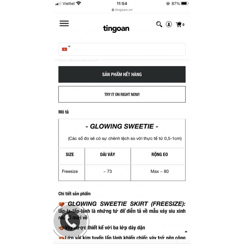 Chân váy Tí ngoan Glowing Sweetie