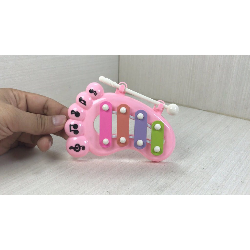 Đồ Chơi Nhạc Cụ - Đàn Gõ 4 Thanh Vui Nhộn Hình Bàn Chân Ngộ Nghĩnh Cho Bé Kích Thích Khả Năng Âm Nhạc Của Bé
