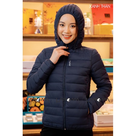 Áo phao có mũ NỮ Laroma trần bông siêu nhẹ siêu ấm | BigBuy360 - bigbuy360.vn