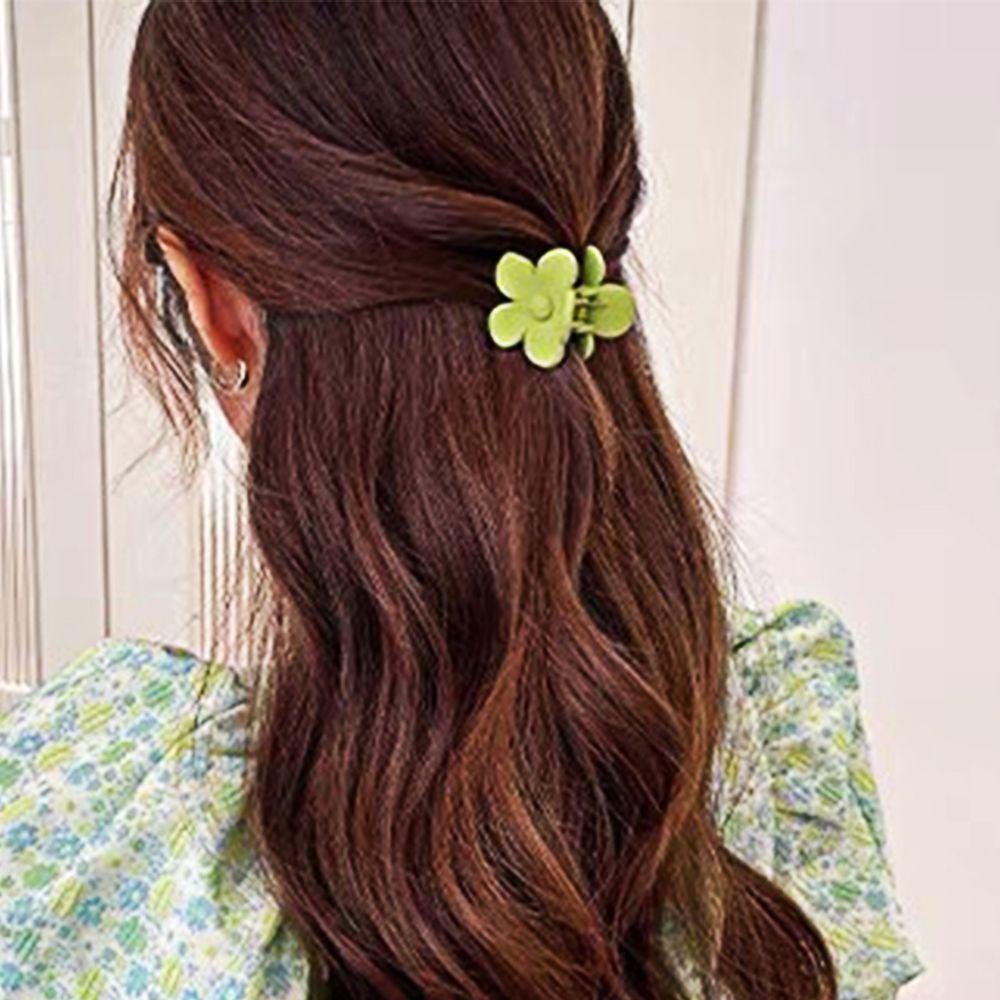 Kẹp Tóc Càng Cua Màu Xanh Lá Nhám Phong Cách Hàn Quốc Ngọt Ngào Dễ Thương Cho Bé Gái