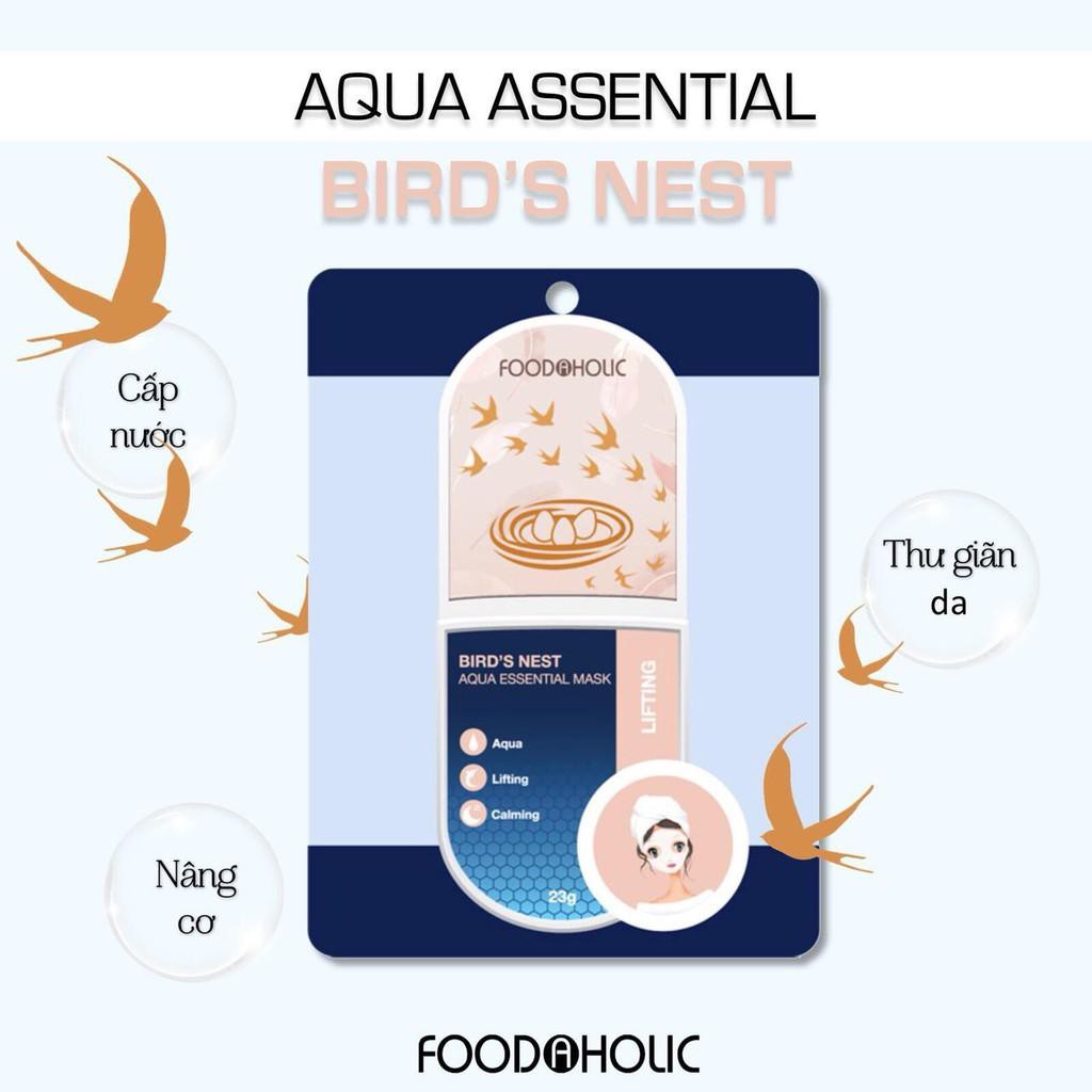 Combo 5 Mặt Nạ Cấp Nước Dưỡng Sáng, Tăng Độ Đàn Hồi Săn Chắc Da Foodaholic Bird's Nest Aqua Essential Mask 23g X 5